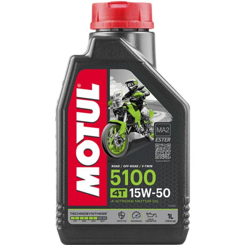 HUILE MOTEUR 4T MOTUL 5100 15W50 (1L) 104080- HUILE MOTEUR MOTUL 5100 15W50 4T (1L) origine MOTUL -DISPO