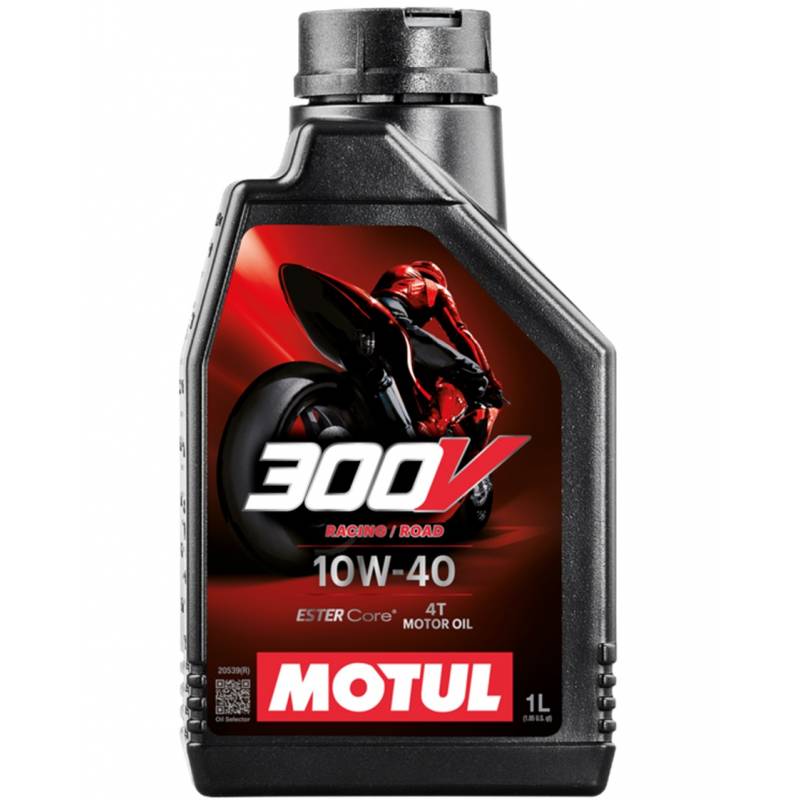HUILE MOTEUR MOTUL 300V 4T 10W40 (1L) HUILE MOTEUR 4T MOTUL 300V FACTORY LINE 10W40 (1L)
 origine MOTUL -DISPO