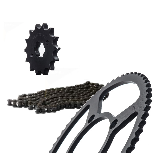 KIT CHAINE RR 125 4T ACIER (ADAPTABLE) 14X63/428MXZ (QUALITE ULTRA.RENFORCEE) KIT CHAINE RR 125 4T ACIER (ADAPTABLE) 14X63/428MXZ (QUALITE ULTRA.RENFORCEE)avec Attache Rapide. origine BETA -DISPO