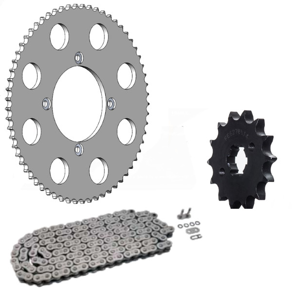 KIT CHAINE ALU RR 125 4T (ADAPTABLE) 14X63/428KRO (QUALITE O RING RENFORCEE) KIT CHAINE ALU RR 125 4T (ADAPTABLE) 14X63/428KRO (QUALITE O RING RENFORCEE)avec Attache Rapide. origine BETA -DISPO