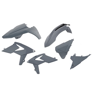 KIT PLASTIQUE MX BETA ENDURO RR 2013-17 POLISPORT GRIS BETA RR 2T,4T - ENDURO KIT PLASTIQUE MX POLISPORT GRIS - MODÃˆLES 2013-17 origine AZMOTORS -DISPO