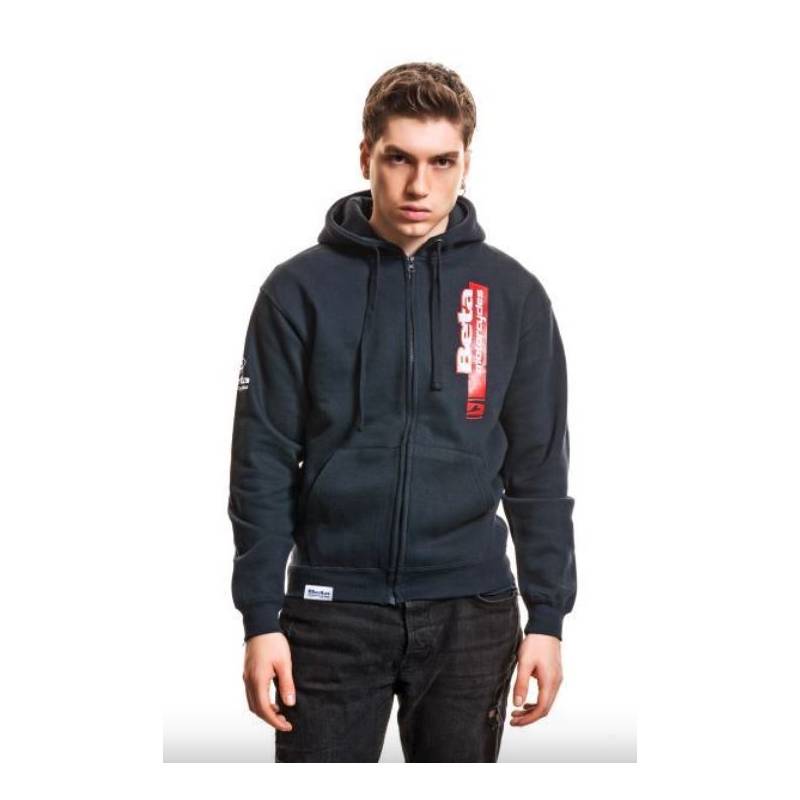 PADDOCK HOODIE BLUE RED STRIPE XXL BETA SWEATSHIRT PADDOCK HOODIE - BLUE RED STRIPE ( Taille XXL ) origine AZMOTORS -DISPO