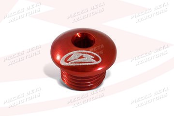 BOUCHON HUILE MOTEUR ANODISE ROUGE EVO/REV 2T-MY 00/18 007450348200 - BOUCHON HUILE MOTEUR ANODISE ROUGE EVO/REV 2T-MY 00/18 origine BETA -DISPO