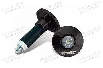 BOUCHONS (COUPLE) GUIDON ANODISE NOIR EVO 007450338259 - BOUCHONS(COUPLE)GUIDON ANODISE NOIR EVO origine BETA -DISPO