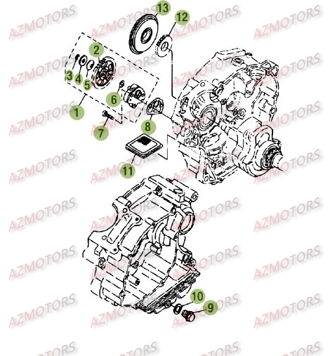 Circuit De Lubrification AZMOTORS PiÃ¨ces Beta RE 125 4T - 2009