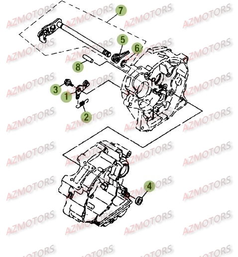 Commandes De Boite A Vitesses 2 AZMOTORS PiÃ¨ces Beta RE 125 4T - 2009