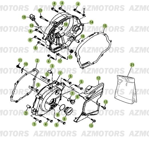 Carter 2 AZMOTORS PiÃ¨ces Beta RE 125 4T - 2015-2014-2013