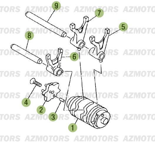 Commandes De Boite A Vitesses AZMOTORS PiÃ¨ces Beta RE 125 4T - 2015-2014-2013