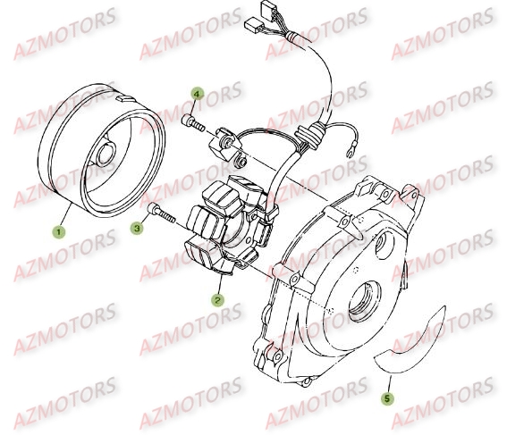 Allumage AZMOTORS PiÃ¨ces Beta RE 125 4T - 2008