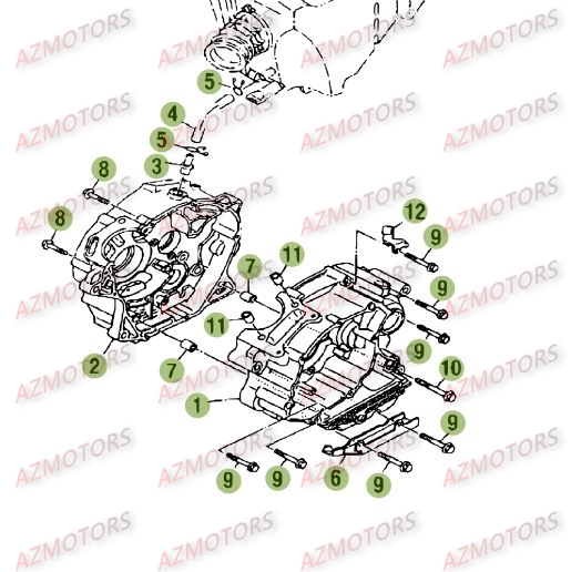 Carter AZMOTORS PiÃ¨ces Beta RE 125 4T - 2010-2011