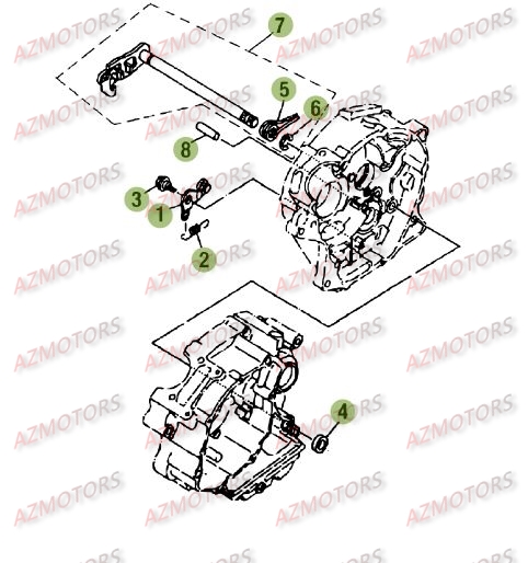 Commandes De Boite A Vitesses 2 AZMOTORS PiÃ¨ces Beta RE 125 4T - 2010-2011