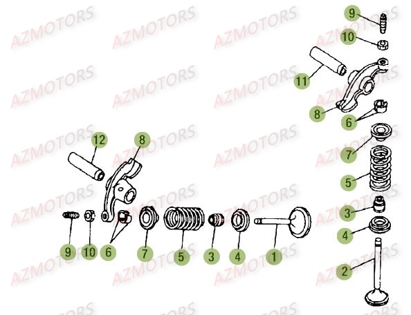 Soupapes AZMOTORS PiÃ¨ces Beta RE 125 4T - 2016