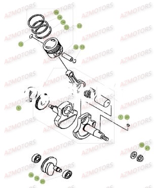 Vilebrequin AZMOTORS PiÃ¨ces Beta RE 125 4T - 2016