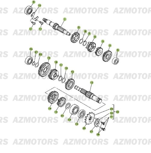 Boite A Vitesses AZMOTORS PiÃ¨ces Beta RR 125 Enduro 4T - 2007