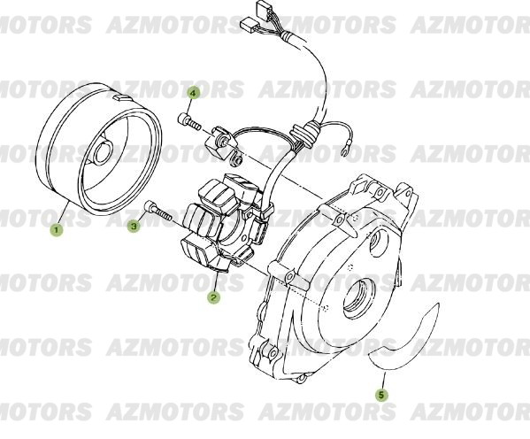 Allumage AZMOTORS PiÃ¨ces Beta RR 125 Enduro 4T EURO3 - 2008