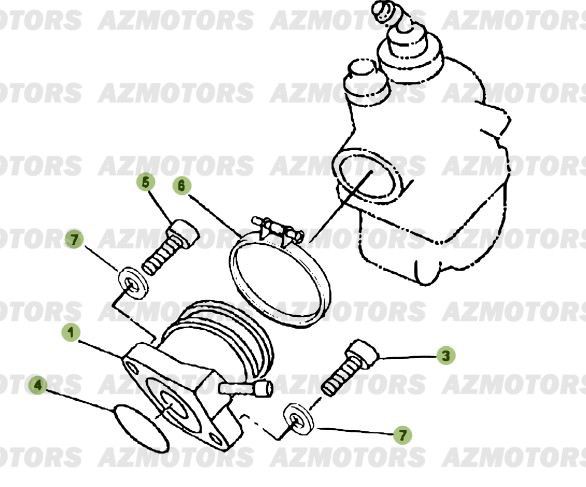 Carburateur AZMOTORS PiÃ¨ces Beta RR 125 Enduro 4T EURO3 - 2008