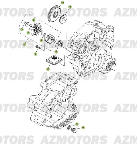 Circuit De Lubrification AZMOTORS PiÃ¨ces Beta RR 125 Enduro 4T - 2009