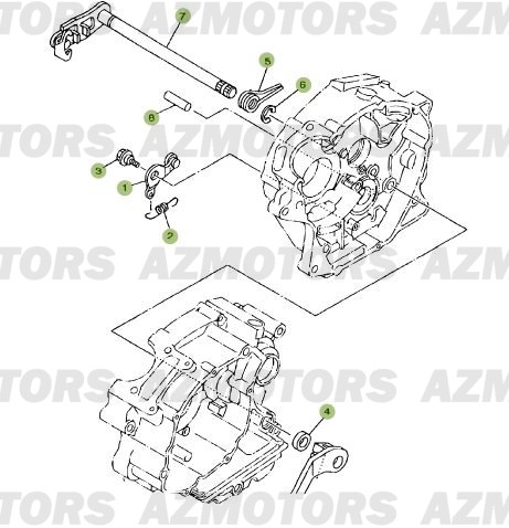 Commandes De Boite A Vitesses 2 AZMOTORS PiÃ¨ces Beta RR 125 Enduro 4T - 2009
