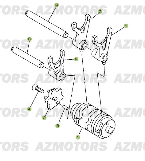 Commandes De Boite A Vitesses AZMOTORS PiÃ¨ces Beta RR 125 Enduro 4T - 2009