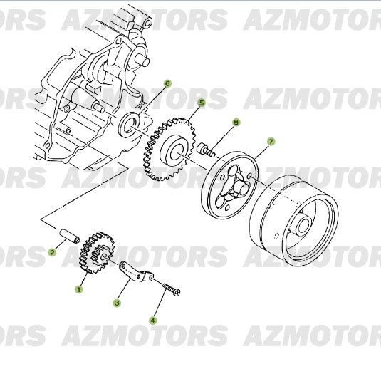 Demarrage Electrique AZMOTORS PiÃ¨ces Beta RR 125 Enduro 4T - 2009