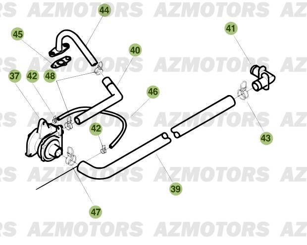 Carburateur 2 AZMOTORS PiÃ¨ces Beta RR 125 Enduro 4T - 2012/2010 CHASSIS 001052 Ã  001140