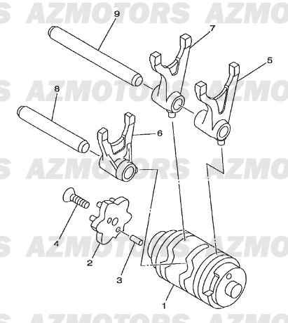Commandes De Boite A Vitesses AZMOTORS PiÃ¨ces Beta RR 125 Enduro 4T - 2012/2010 CHASSIS 001052 Ã  001140