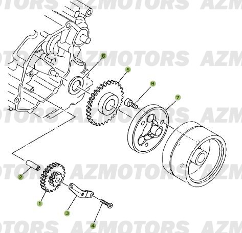 Demarrage Electrique AZMOTORS PiÃ¨ces Beta RR 125 Enduro 4T - 2012/2010 CHASSIS 001052 Ã  001140