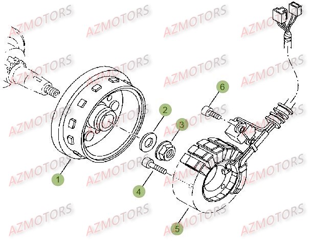 Allumage AZMOTORS PiÃ¨ces Beta RR 125 LC Enduro 4T - 2015