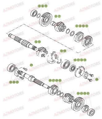 Boite A Vitesses AZMOTORS PiÃ¨ces Beta RR 125 LC Enduro 4T - 2017