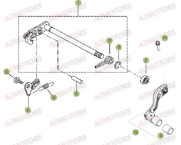 Tringlerie De Vitesses AZMOTORS PiÃ¨ces Beta RR 125 LC Enduro 4T - 2017