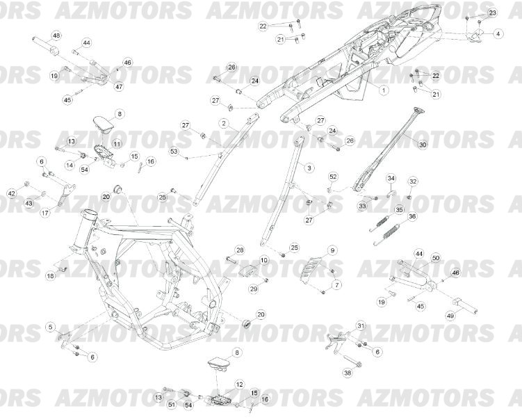 Accessoires Du Chassis No Serie 1 A Xx502 AZMOTORS PiÃ¨ces Beta RR 125 LC Enduro 4T - 2013