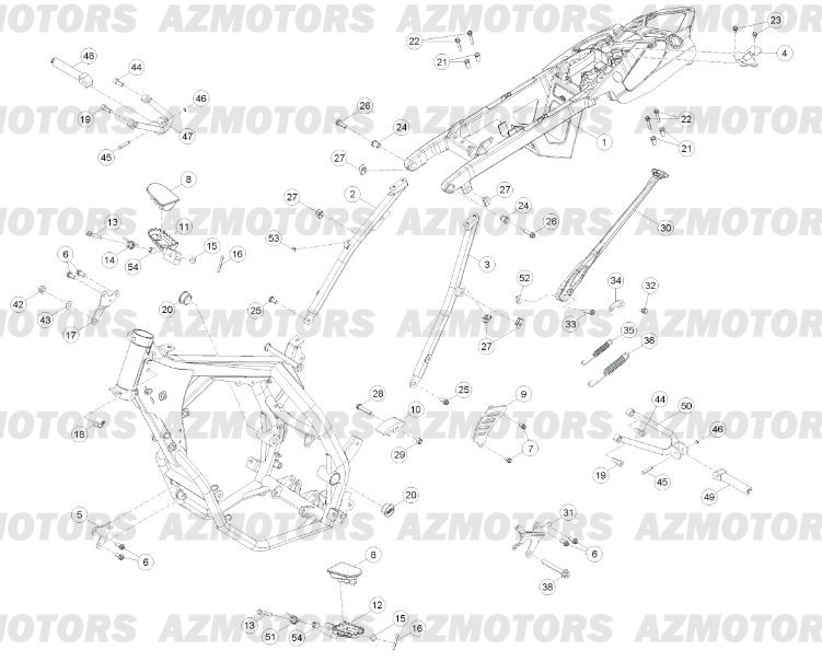 Accessoires Du Chassis No Serie Xx503 A 999999 AZMOTORS PiÃ¨ces Beta RR 125 LC Enduro 4T - 2013