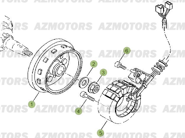 Allumage AZMOTORS PiÃ¨ces Beta RR 125 LC Enduro 4T - 2013