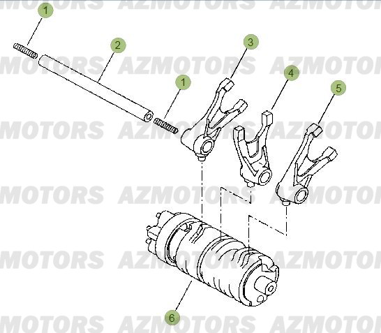 Commandes De Boite A Vitesses AZMOTORS PiÃ¨ces Beta RR 125 LC Enduro 4T - 2013