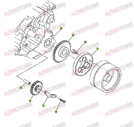 Demarrage Electrique.1 AZMOTORS PiÃ¨ces BETA RR 125 SM 4T - [2007]
