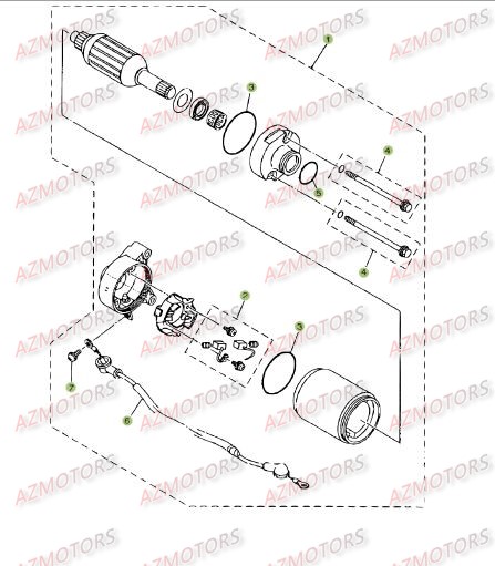 Demarrage Electrique.2 AZMOTORS PiÃ¨ces BETA RR 125 SM 4T - [2007]
