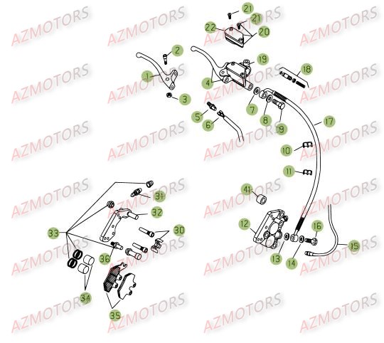 Freins AZMOTORS PiÃ¨ces BETA RR 125 SM 4T - [2008]

