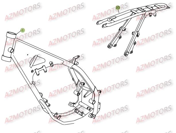 Chassis AZMOTORS PiÃ¨ces BETA RR 125 SM 4T - [2009]
