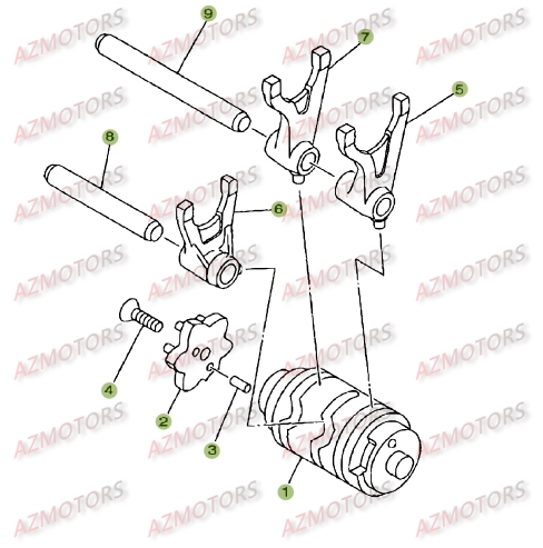 Commande Boite A Vitesses.1 AZMOTORS PiÃ¨ces BETA RR 125 SM 4T - [2009]
