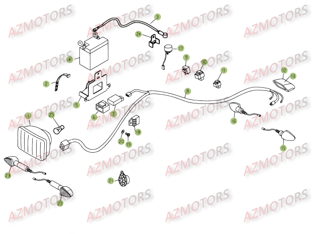 Installation Electrique AZMOTORS PiÃ¨ces BETA RR 125 SM 4T - [2009]
