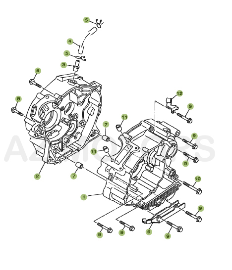 Carter AZMOTORS PiÃ¨ces BETA URBAN 125 4T - [2008-2011]