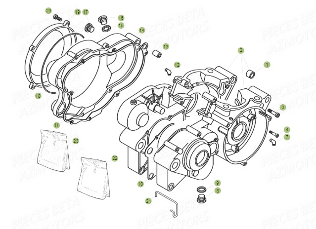 Carter Embrayage AZMOTORS PiÃ¨ces BETA EVO 125 2T - (2015)