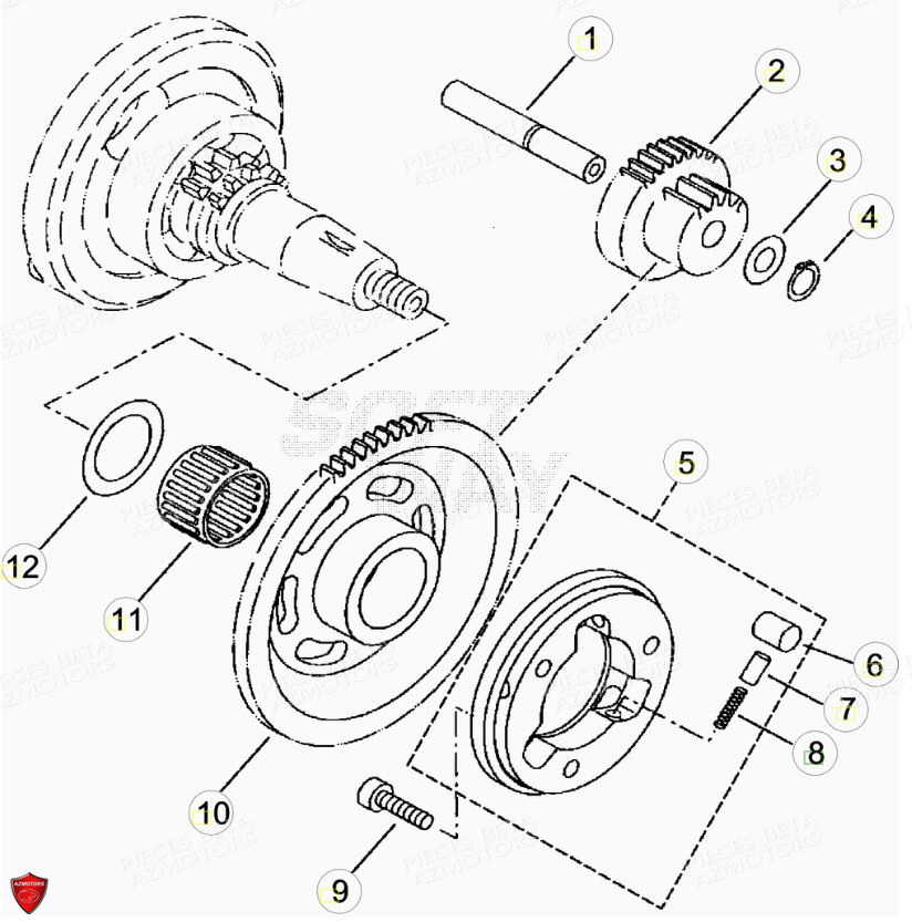 Demarrage Electrique AZMOTORS PiÃ¨ces Beta ENDURO RR 125 4T LC CBS - 2018