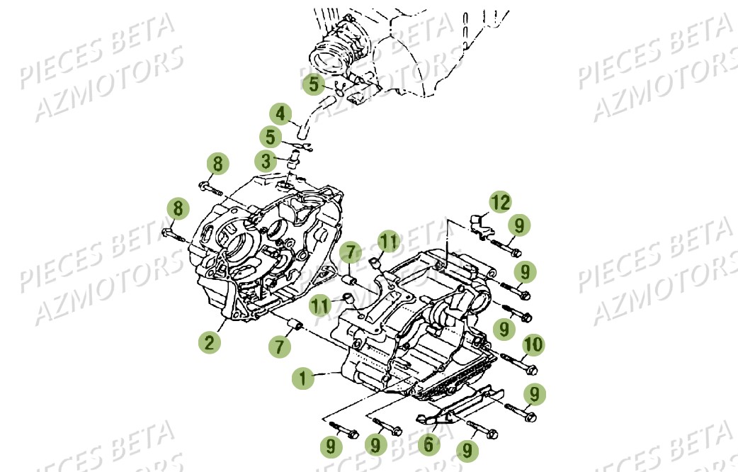 Carter AZMOTORS PiÃ¨ces Beta RR 125 AC Enduro 4T - 2016  