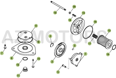 Circuit De Lubrification AZMOTORS PiÃ¨ces BETA URBAN 200 4T - [2008-2011]