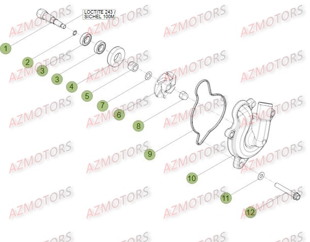 Installation De Refroidissement AZMOTORS PiÃ¨ces Beta RR 4T 350 Enduro - 2011
