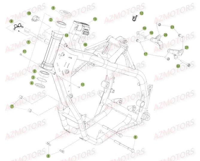 Chassis AZMOTORS PiÃ¨ces BETA RR FACTORY 350 4T -(2015)

