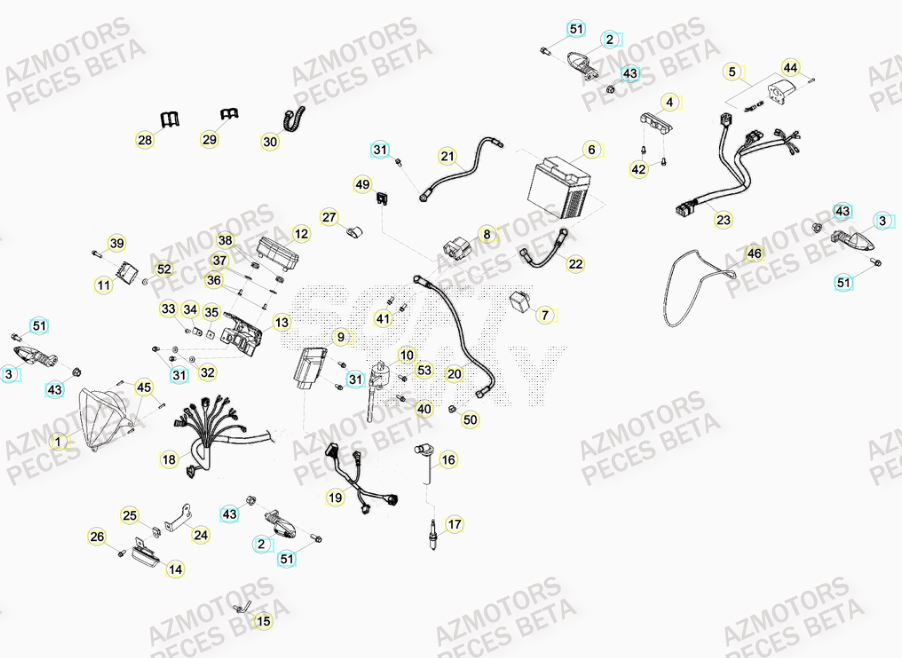 Equipement Electrique AZMOTORS PiÃ¨ces BETA RR 4T RACING 430 -(2015)

