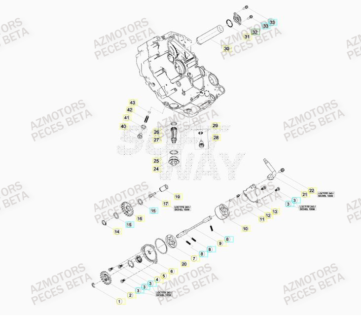 Pompe A Huile AZMOTORS PiÃ¨ces BETA RR 4T RACING 430 -(2015)

