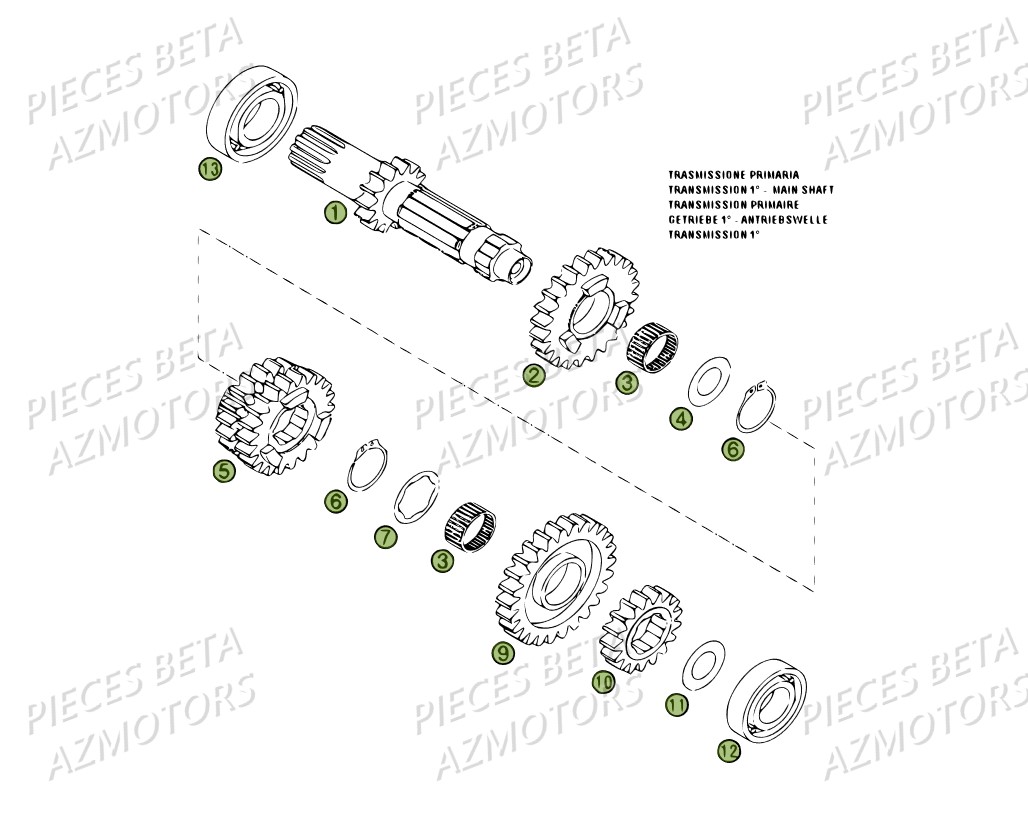 Boite A Vitesses AZMOTORS PiÃ¨ces BETA RR 4T 450 - 2007